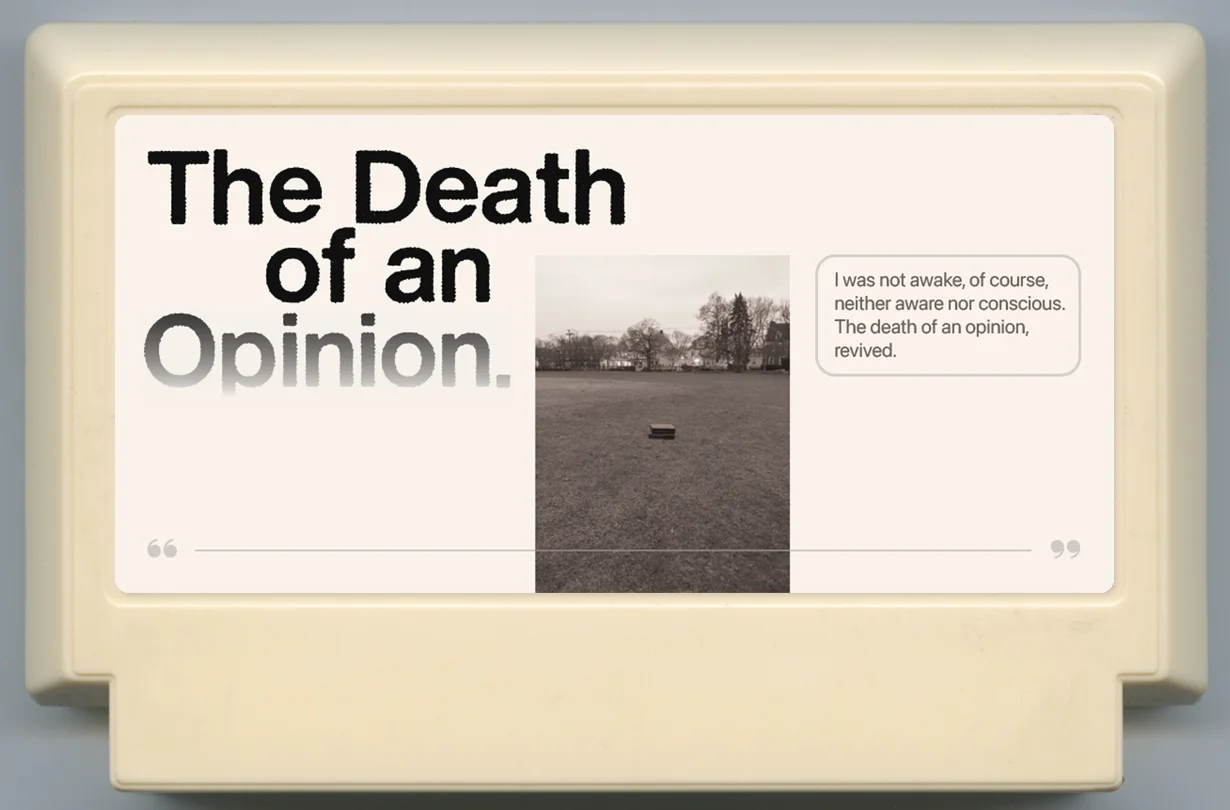 一个意见的死亡。 (The Death of an Opinion.) cover